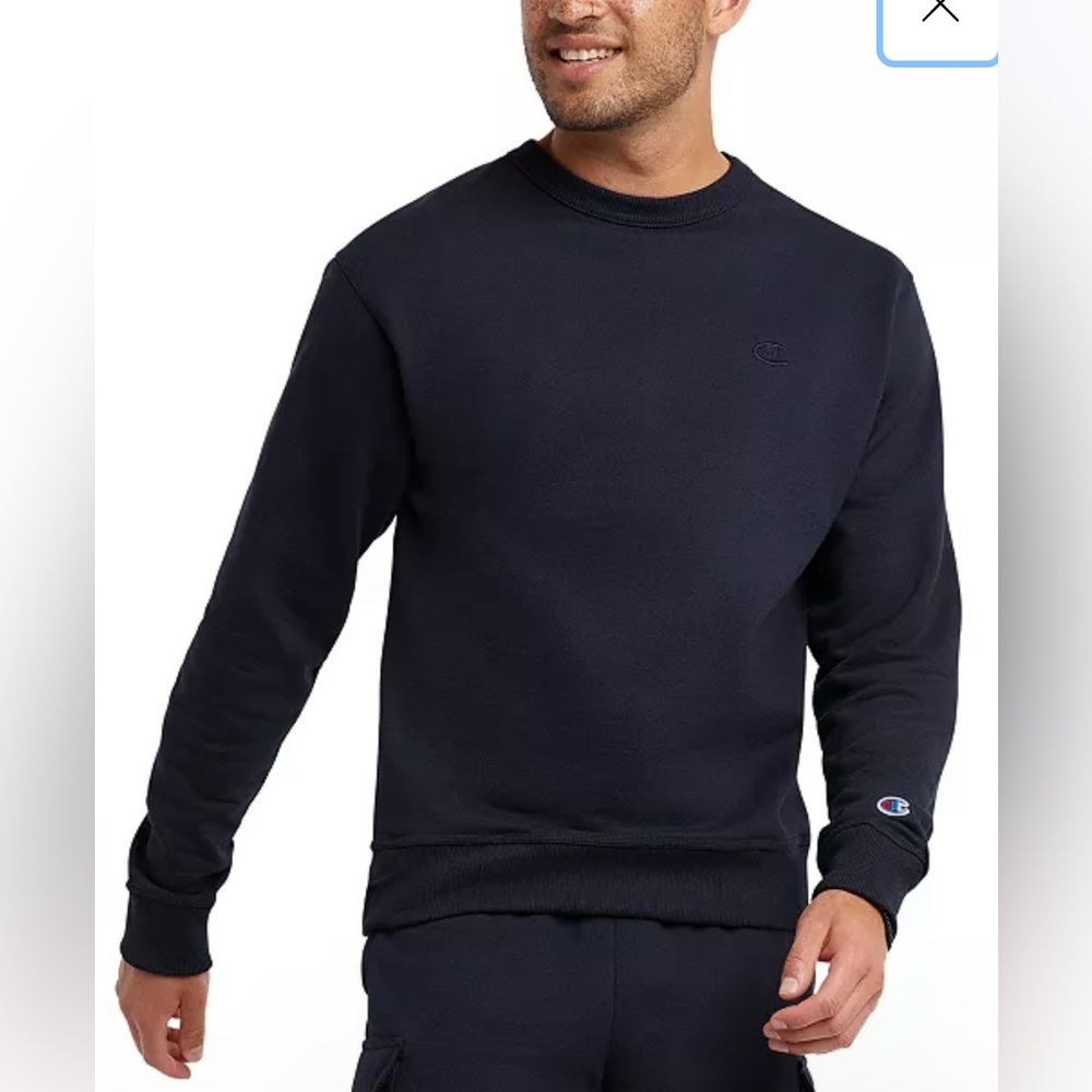 Champion Men's Powerblend Fleece Sweatshirt | big and tall | 2XT | navy